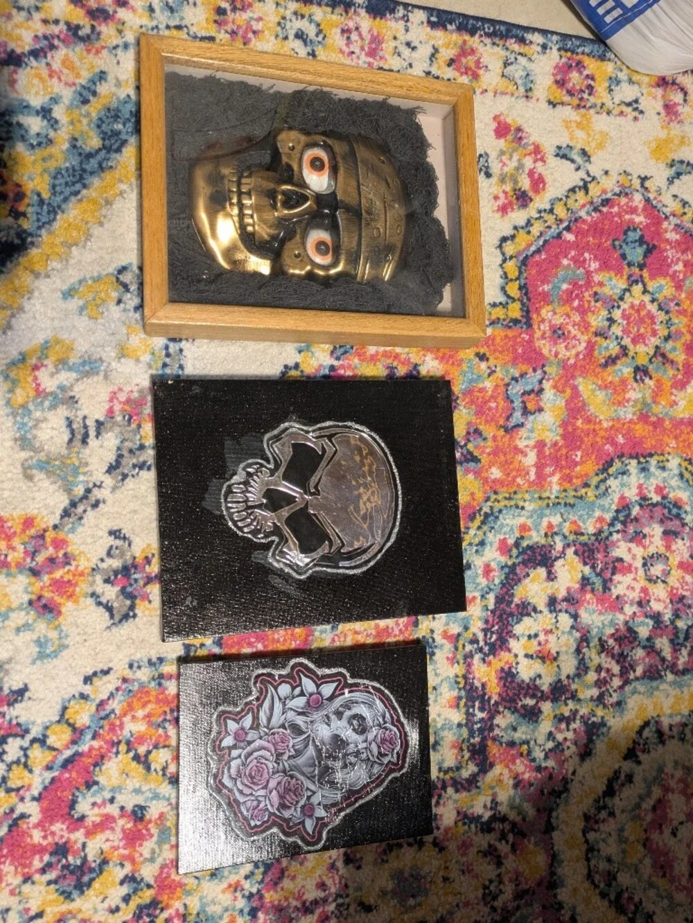 Skull Wall Art Lot Of 3